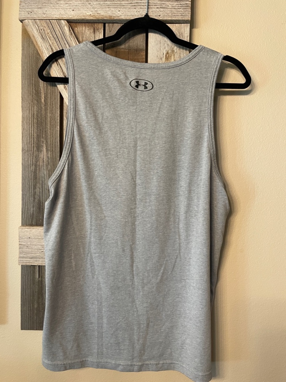 Under Armour Light Gray Tank with Black Logo - Picture 2 of 3